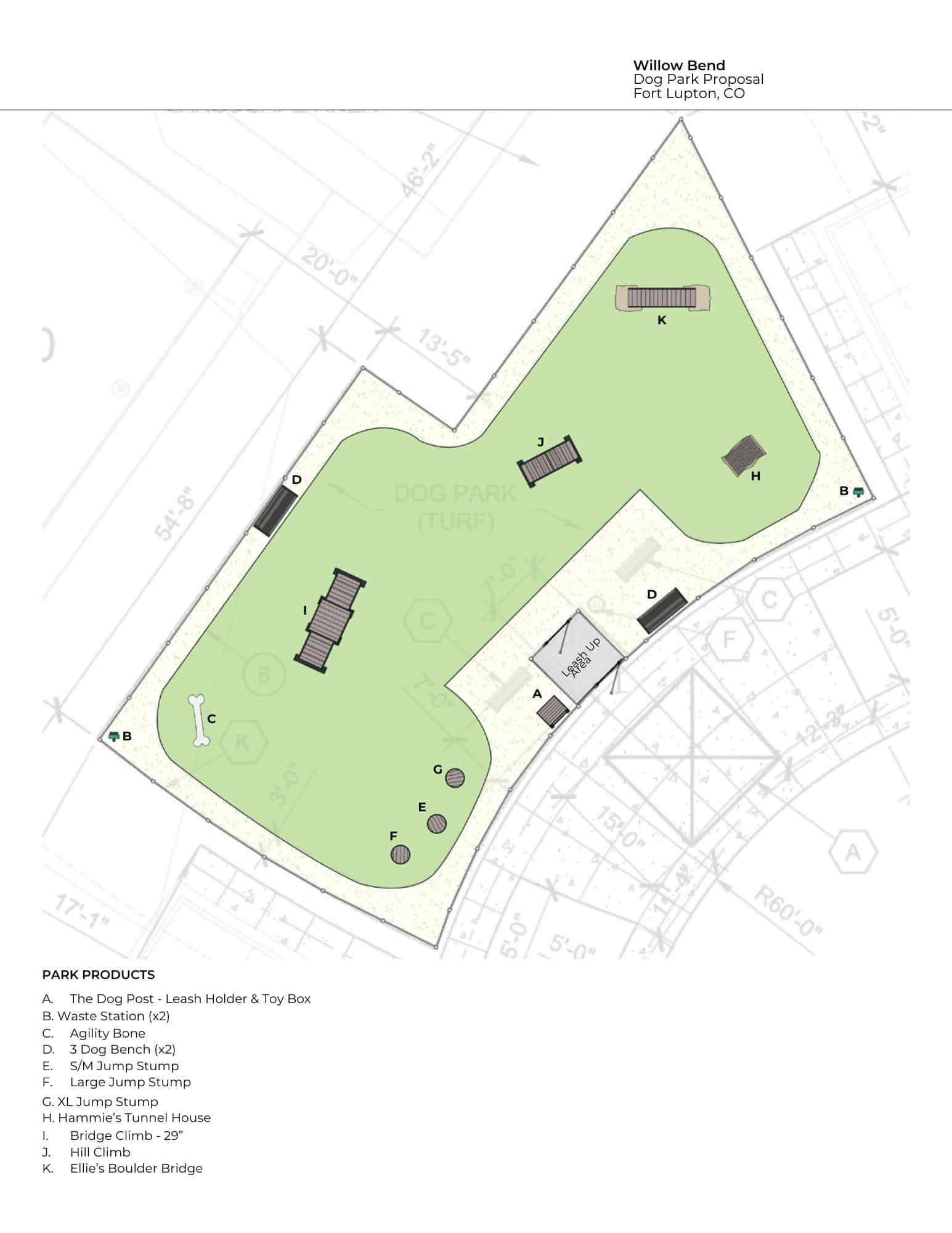 A site plan for the 